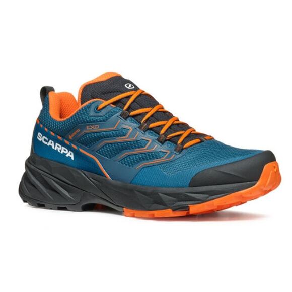 SCARPA Womens Rush 2 GTX Hiking Shoe EU 40.5 US 8 2/3 Blue Orange Sneaker NIB - Picture 1 of 12